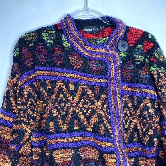 Colourful Vintage Tony Lambert Cardigan - Picture 6 of 13